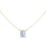 Gold Jewelry DDPO-001, Oval center stone, Yellow Gold