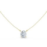 Gold Jewelry DDPO-001, Oval center stone, Yellow Gold