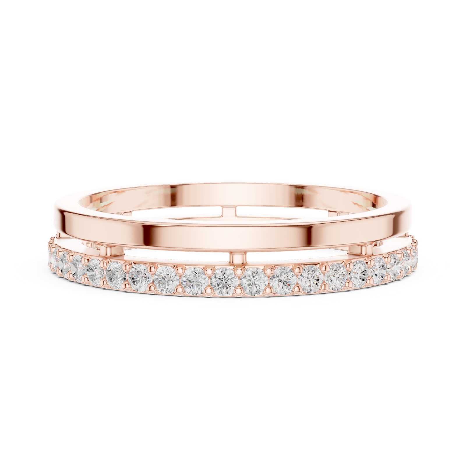 Gold Ring R26, Rose Gold, view 3