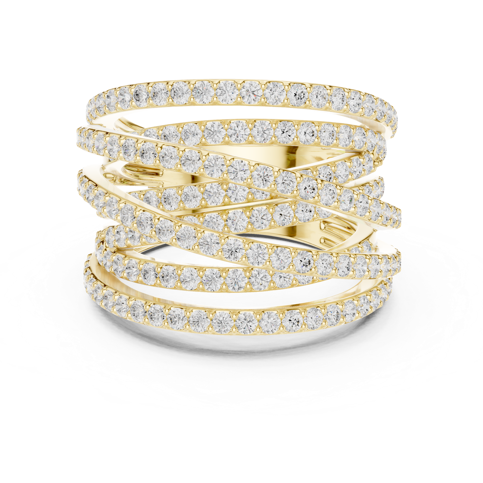 Gold Ring DDLR-855, Yellow Gold, view 4
