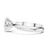 Gold Jewelry L36-8, Heart center stone, White Gold, view 3