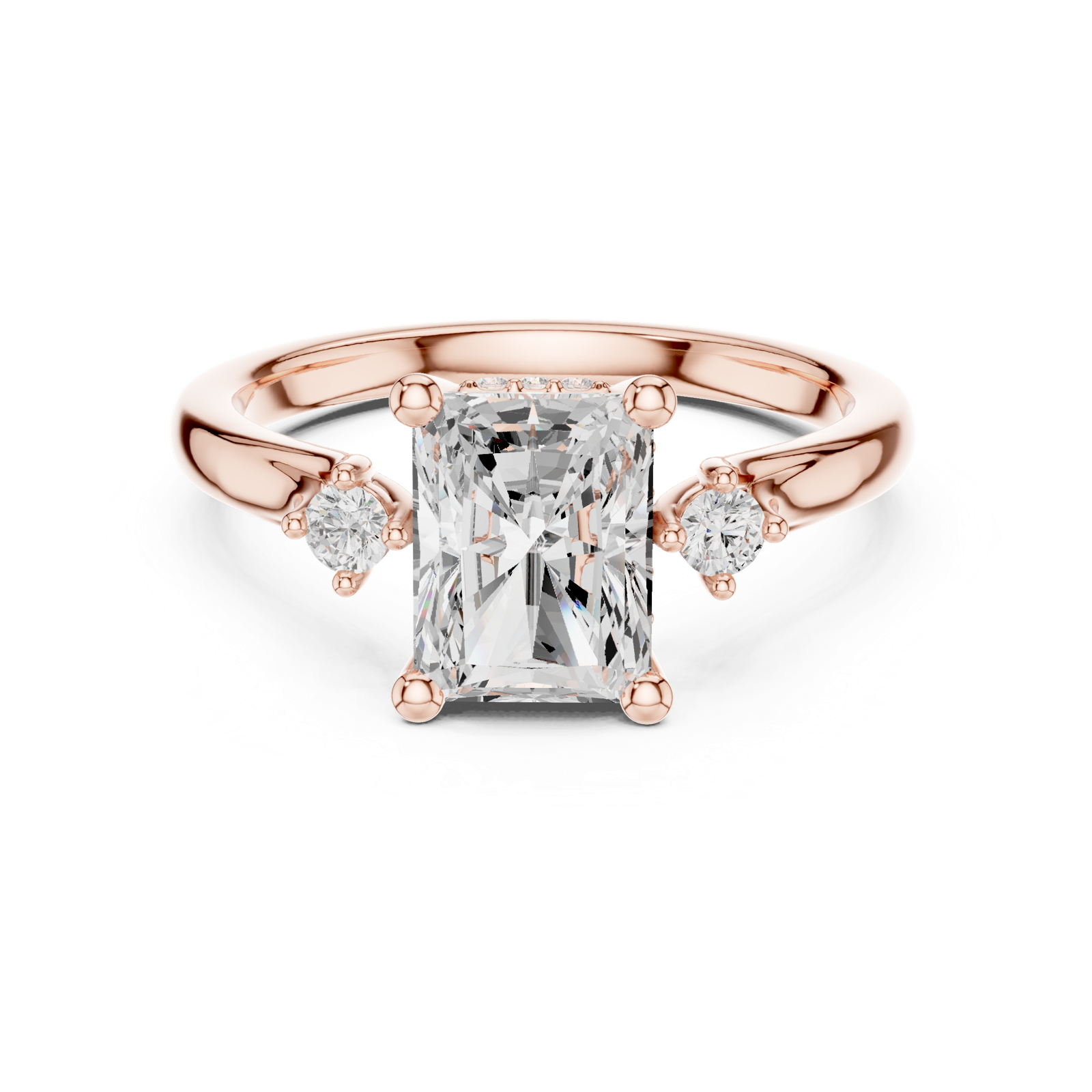 Gold Ring DDLR-974, Rose Gold, view 4