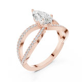 Gold Ring DDLR-1092, Rose Gold, view 2