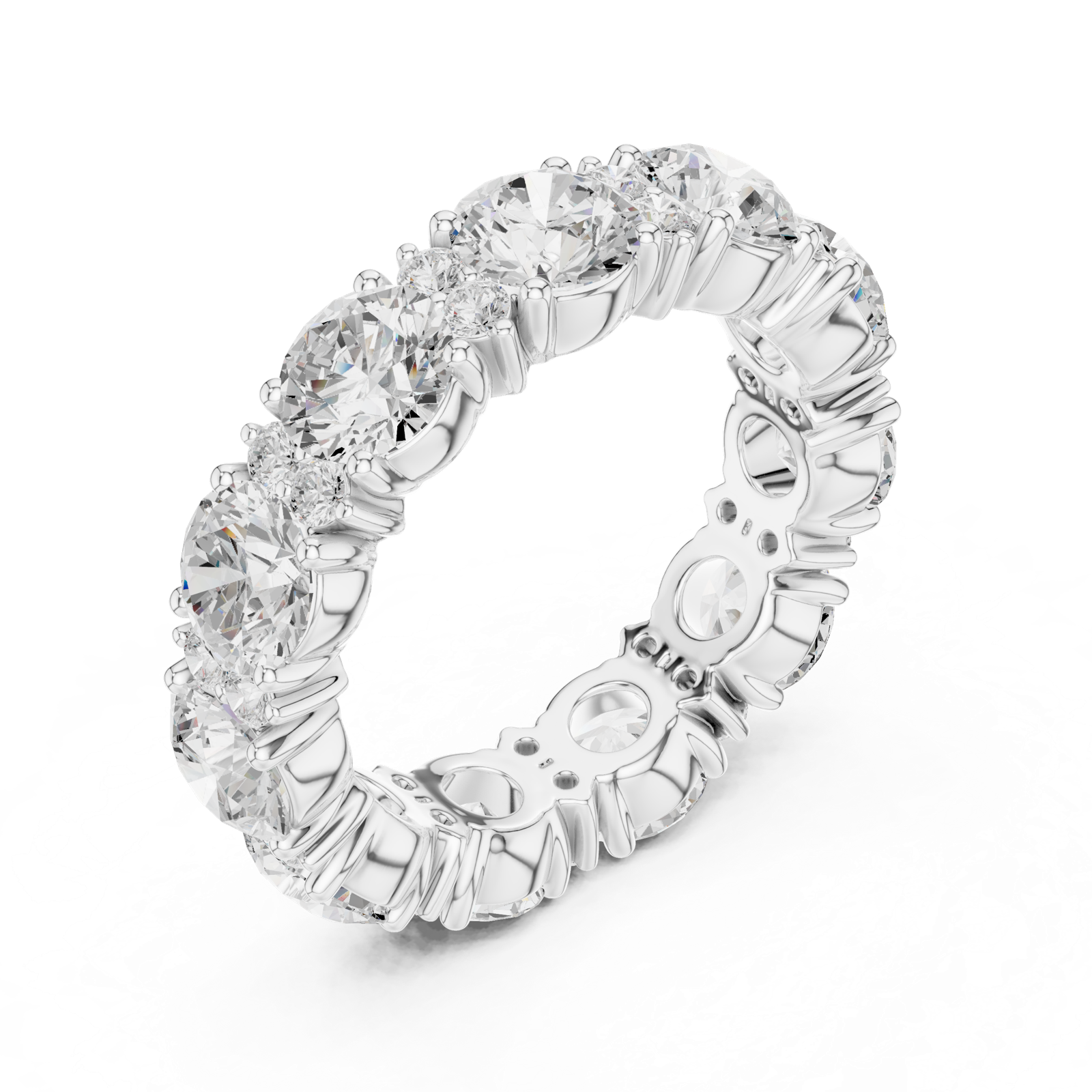 Gold Ring DDLR-707, White Gold, view 2