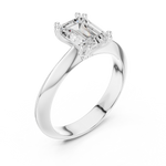 Gold Jewelry L36-8, Emerald center stone, White Gold, view 2