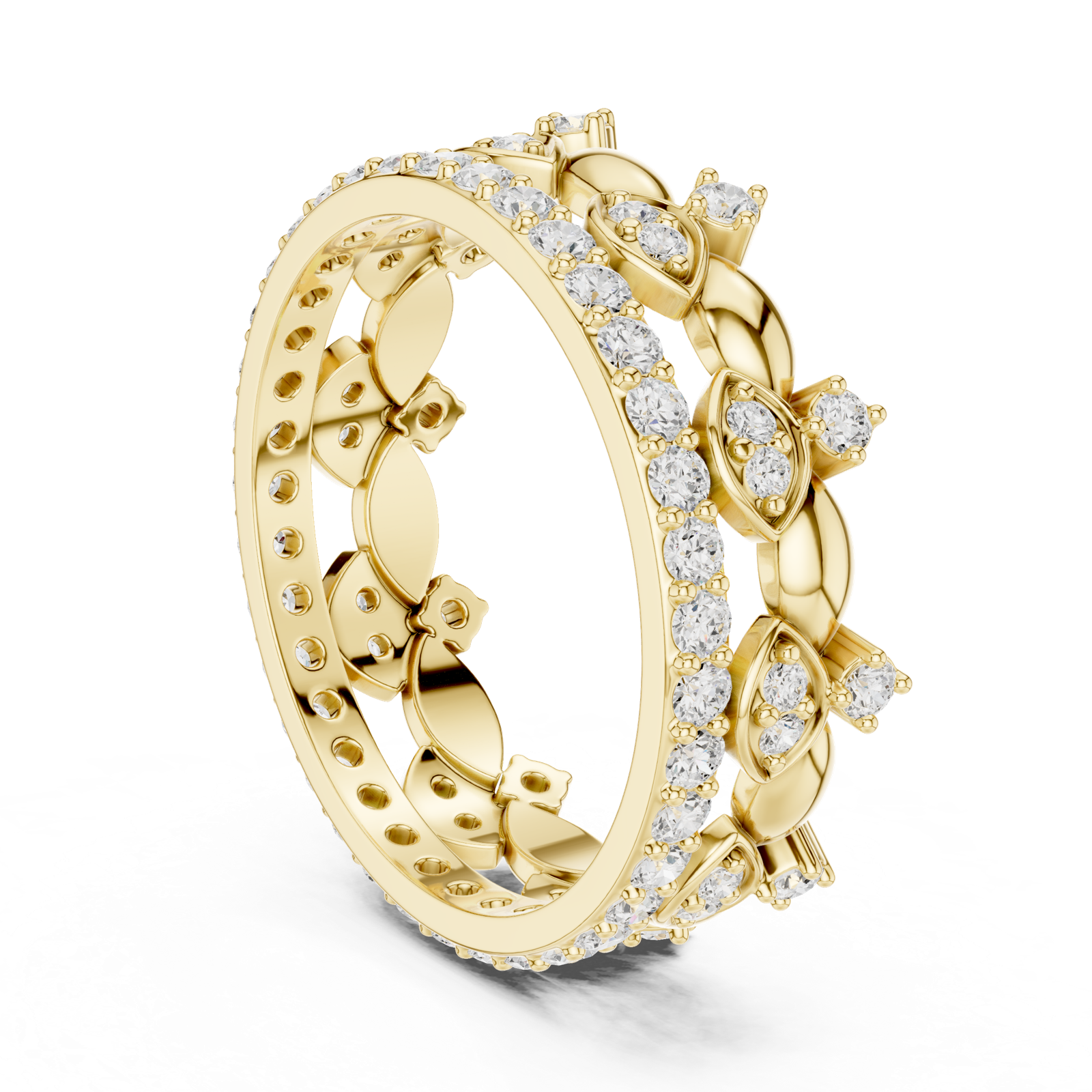 Gold Ring R31, Yellow Gold, view 1