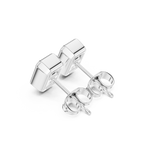 Gold Jewelry DDER-001, Radiant center stone, White Gold, view 2