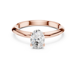 Gold Jewelry L36-6, Oval center stone, Rose Gold, view 4