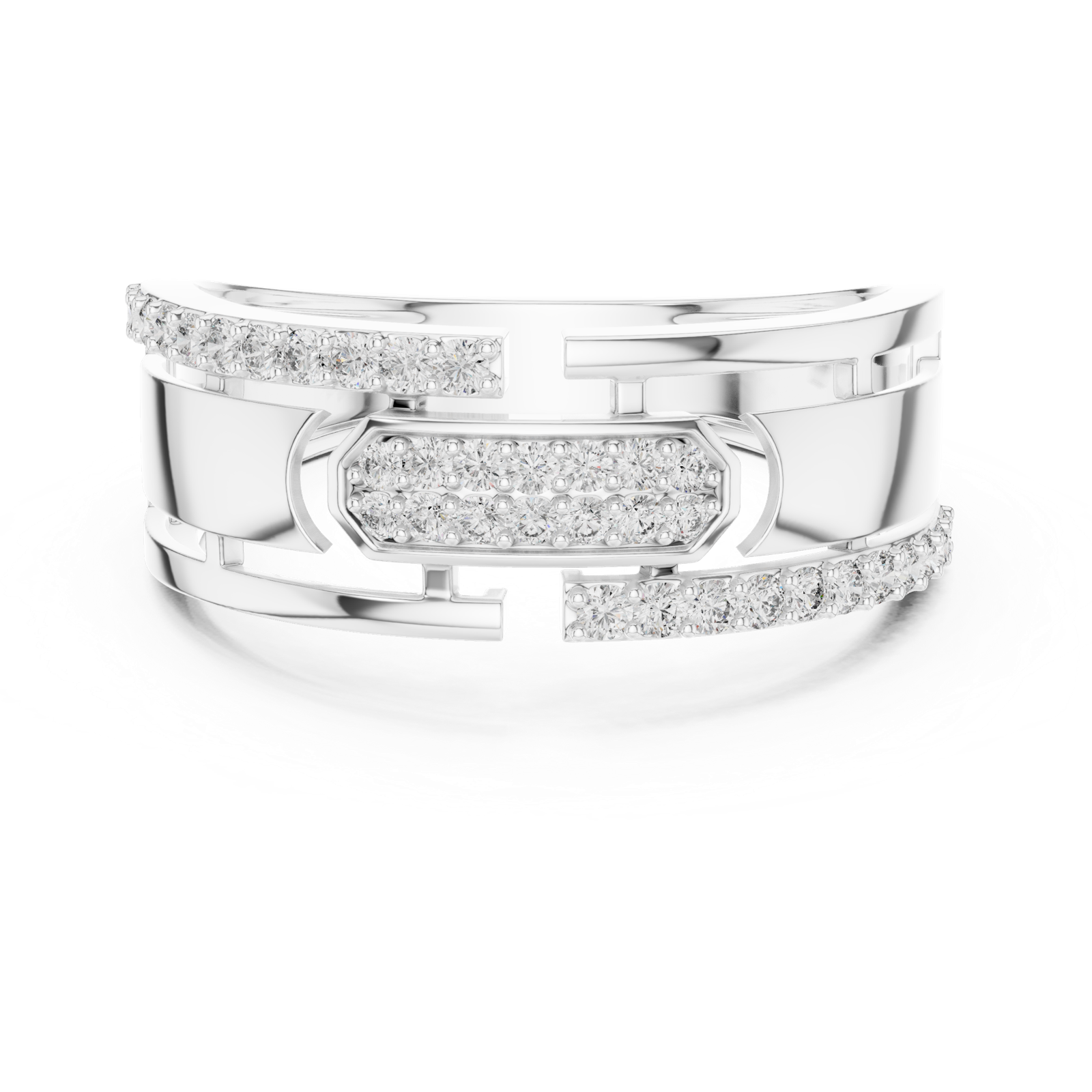 Gold Ring LR-01 (6), White Gold, view 4