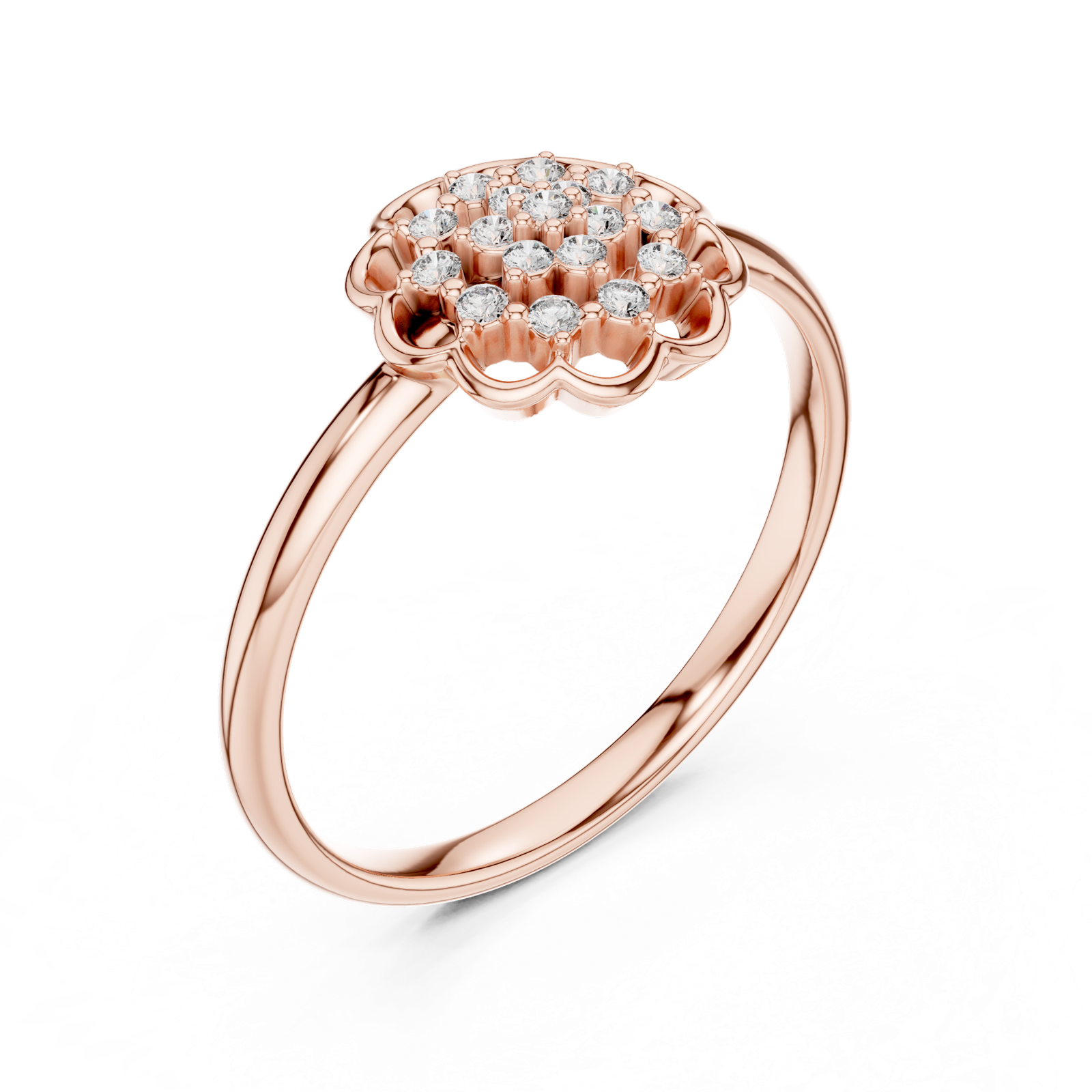 Gold Ring LR-01 (99), Rose Gold, view 2