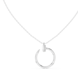 Gold Pendant 12-10001P, White Gold, view 1