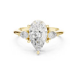 Gold Jewelry L35-66, Pear center stone, Yellow Gold, view 4