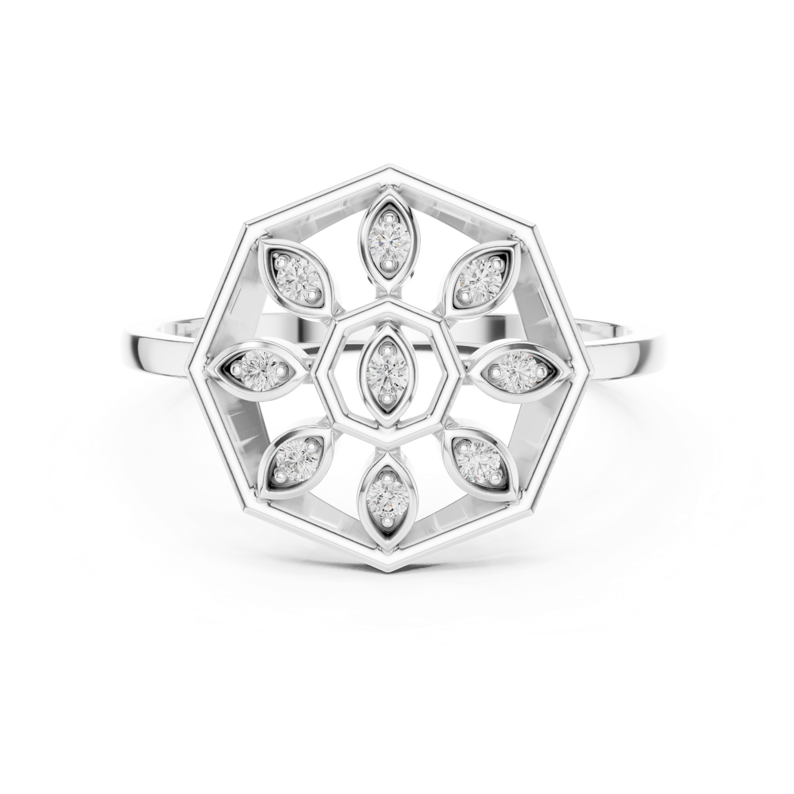 Gold Ring DR-6253, White Gold