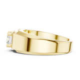 14K Solid Gold Lab Diamond Solitaire Ring, Yellow Gold, view 3