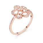 Gold Ring DR-6255, Rose Gold, view 2