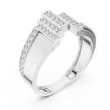 Gold Ring LR-01 (28), White Gold, view 2