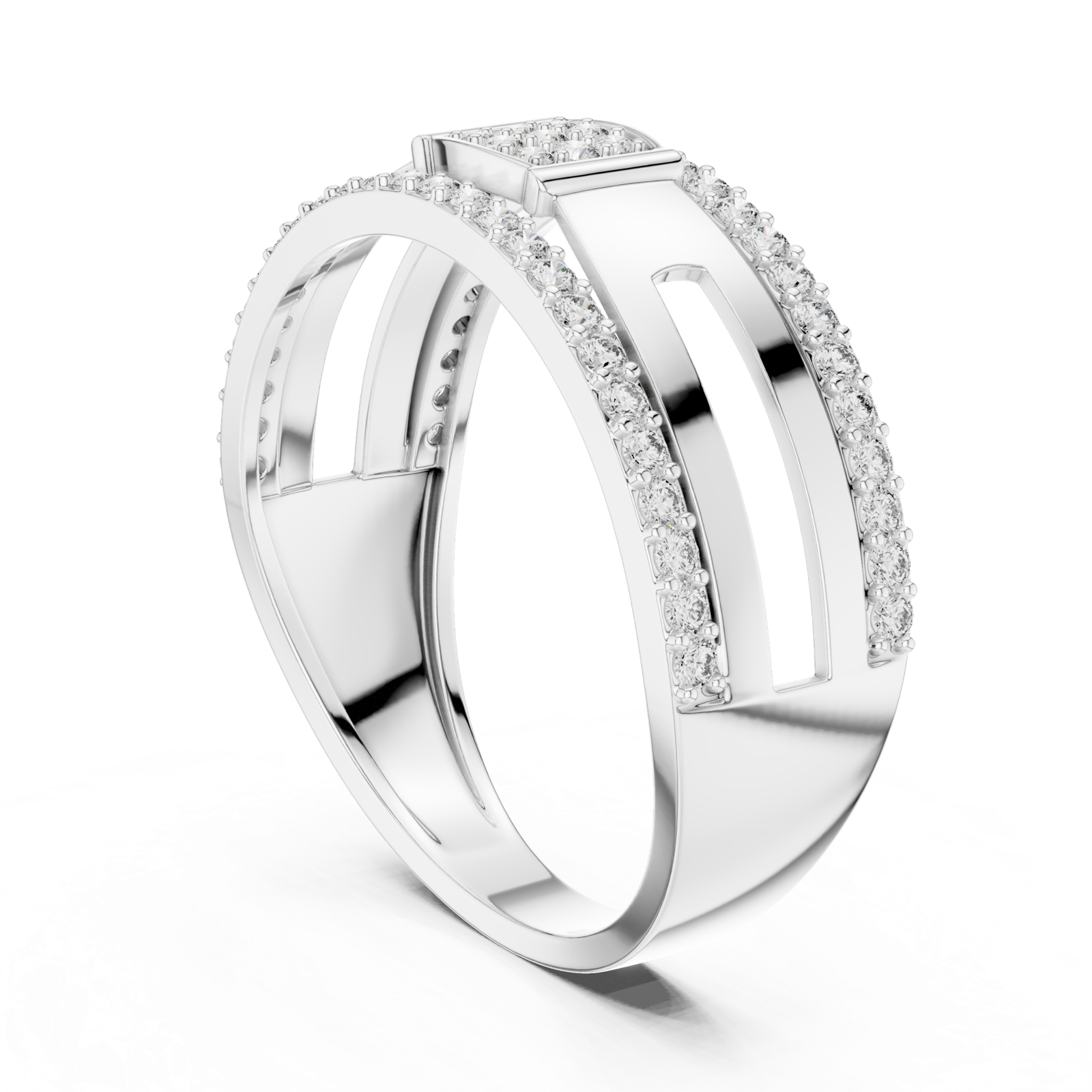 Gold Ring LR-01 (22), White Gold