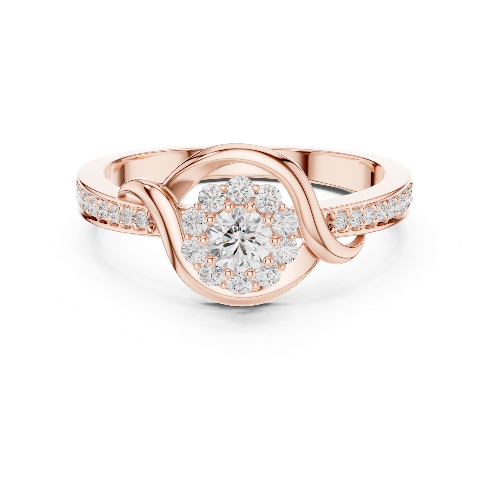 Gold Ring SBWR(46), Rose Gold, view 4