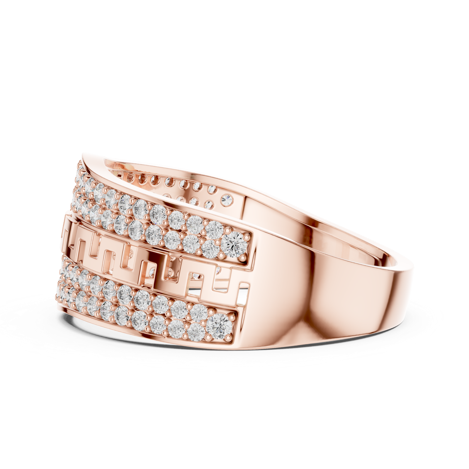 Gold Ring LR-01 (16), Rose Gold, view 3