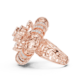 Gold Ring DDLR-774, Rose Gold, view 3