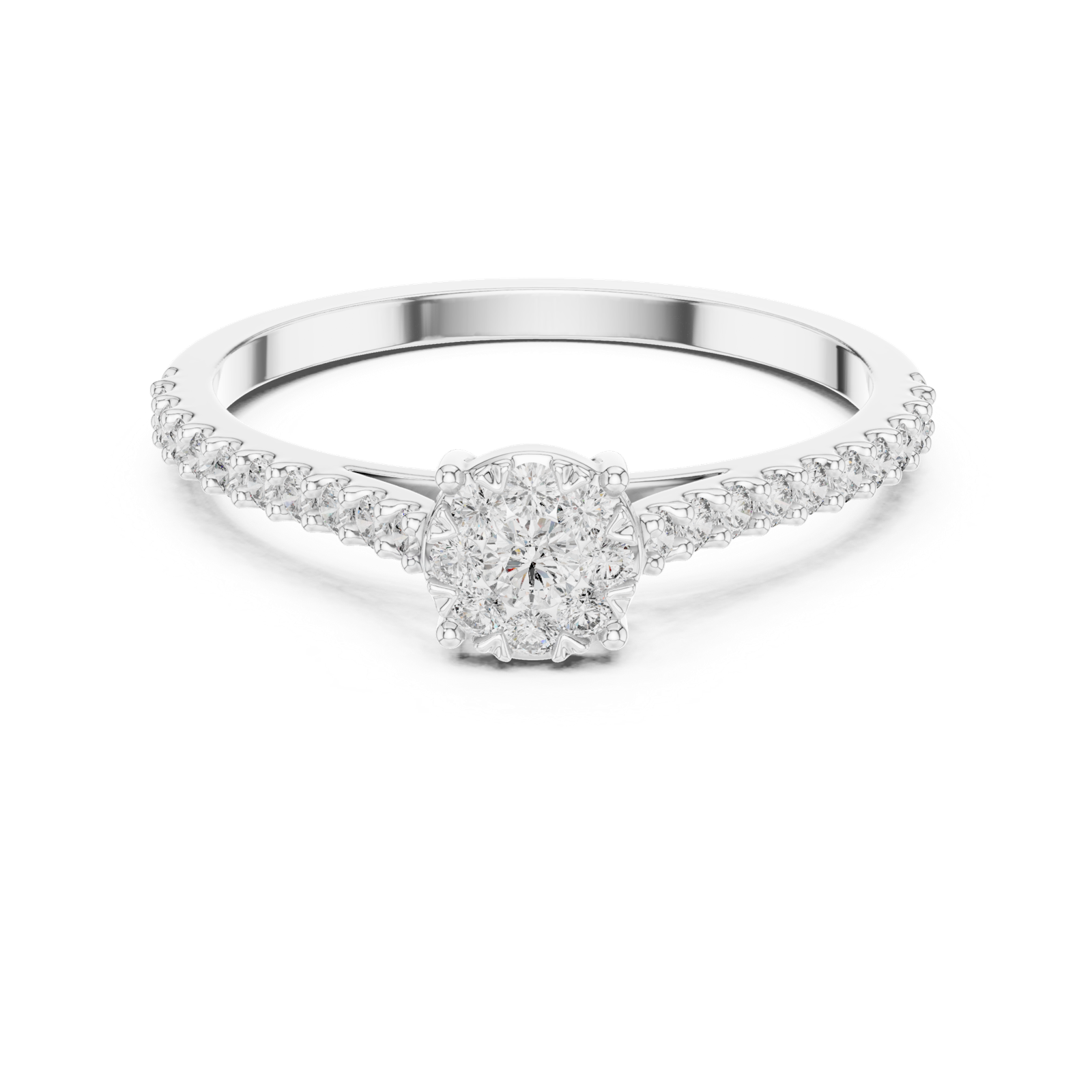Gold Ring 19-120011L, White Gold, view 4