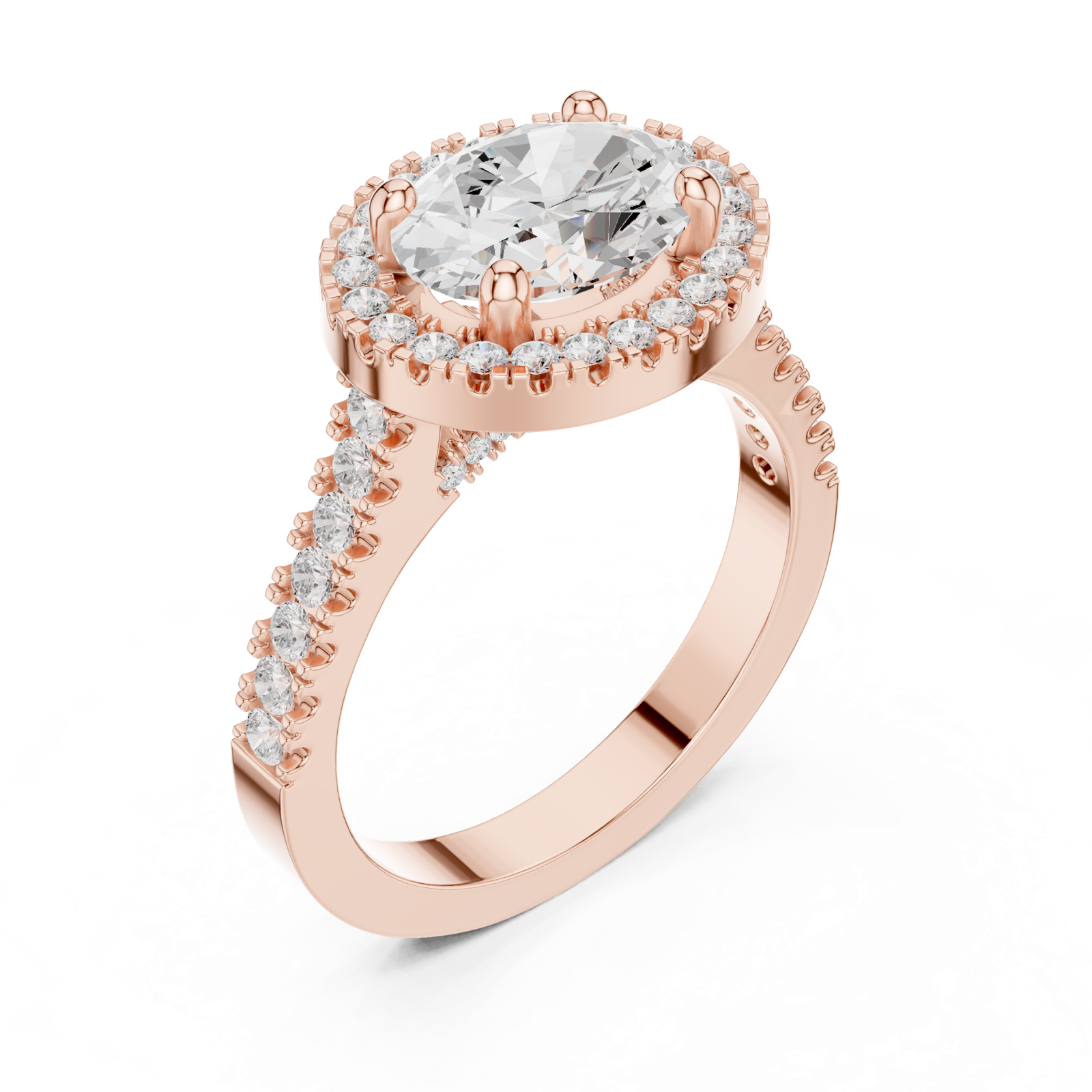 Gold Ring DDLR-322, Rose Gold, view 2