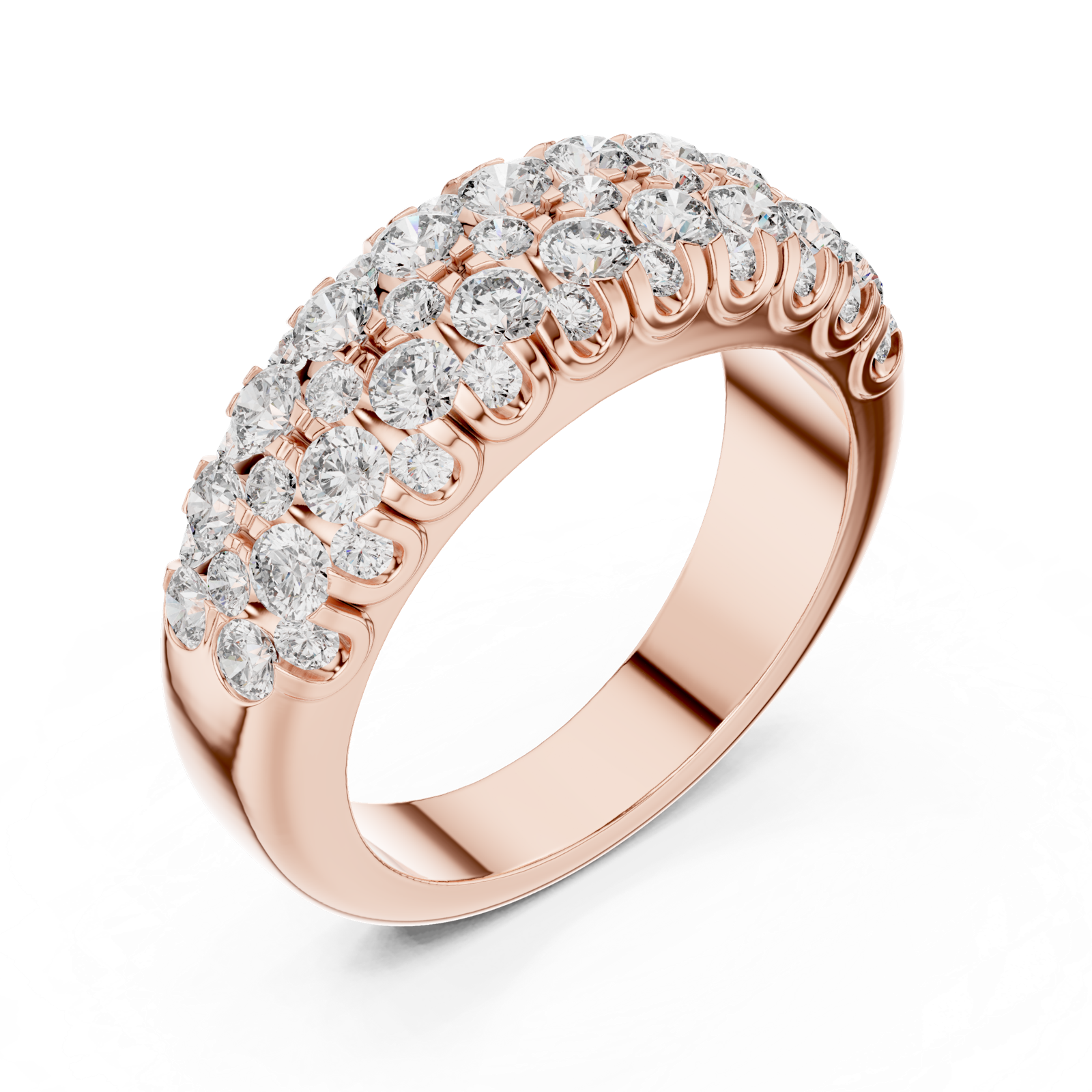 Gold Ring L03-01, Rose Gold, view 2