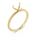Gold Jewelry L36-15, Heart center stone, Yellow Gold, view 2