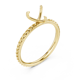Gold Jewelry L36-15, Heart center stone, Yellow Gold, view 2