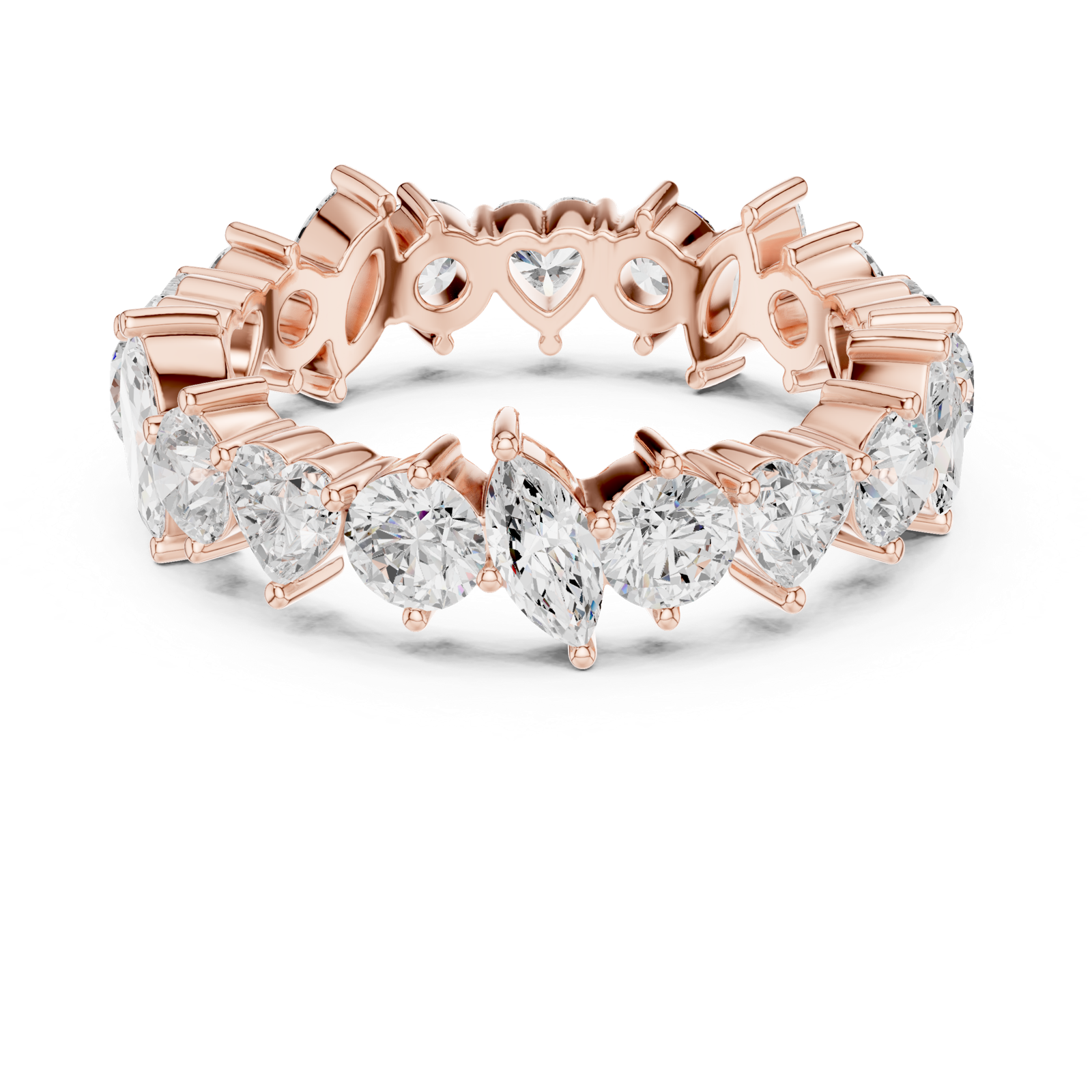 Gold Ring DDLR-371, Rose Gold, view 4