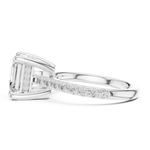 Gold Ring, Asscher center stone, White Gold, view 3