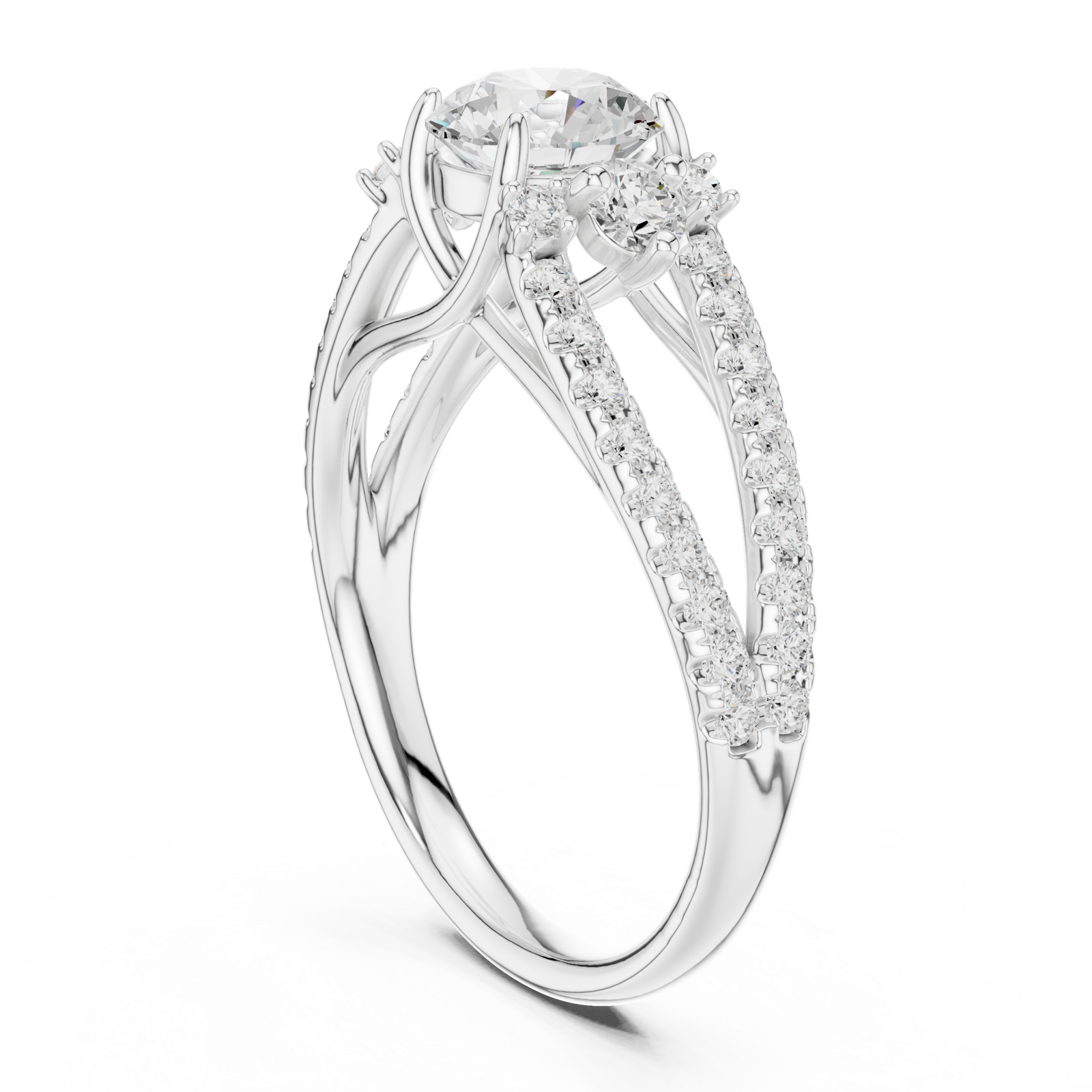 Gold Ring DDLR-794, White Gold, view 1