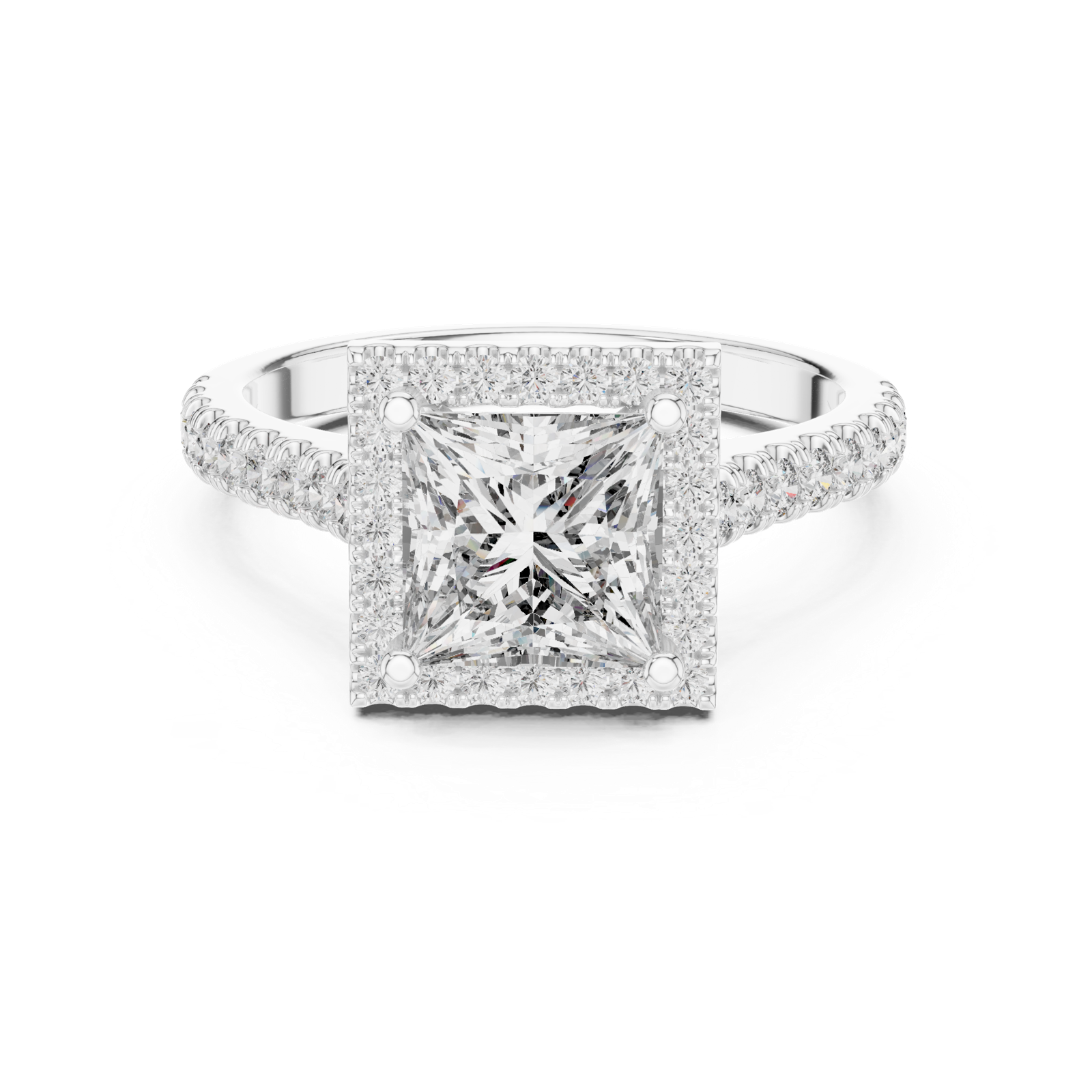 Gold Ring DDLR-154, White Gold, view 4