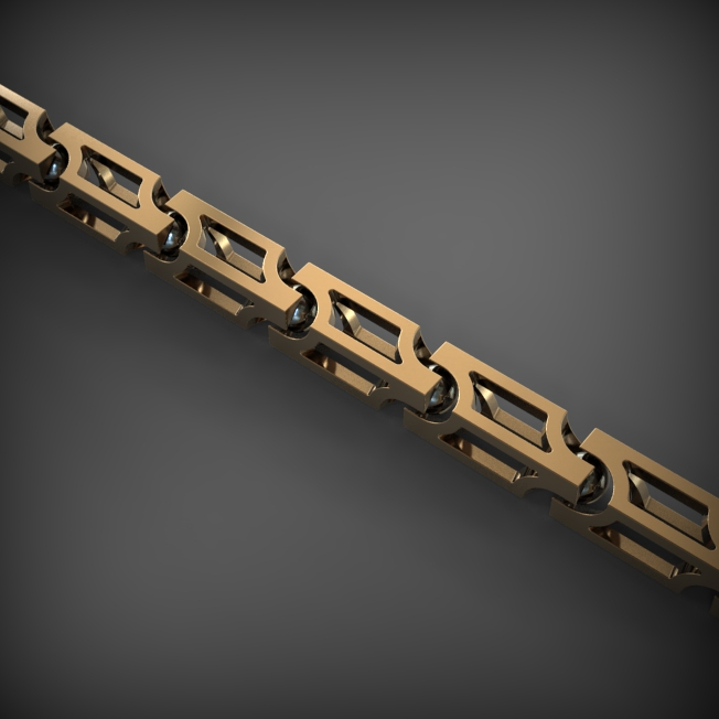14K Solid Gold Men's Cuban Link Chain Necklace, Yellow Gold