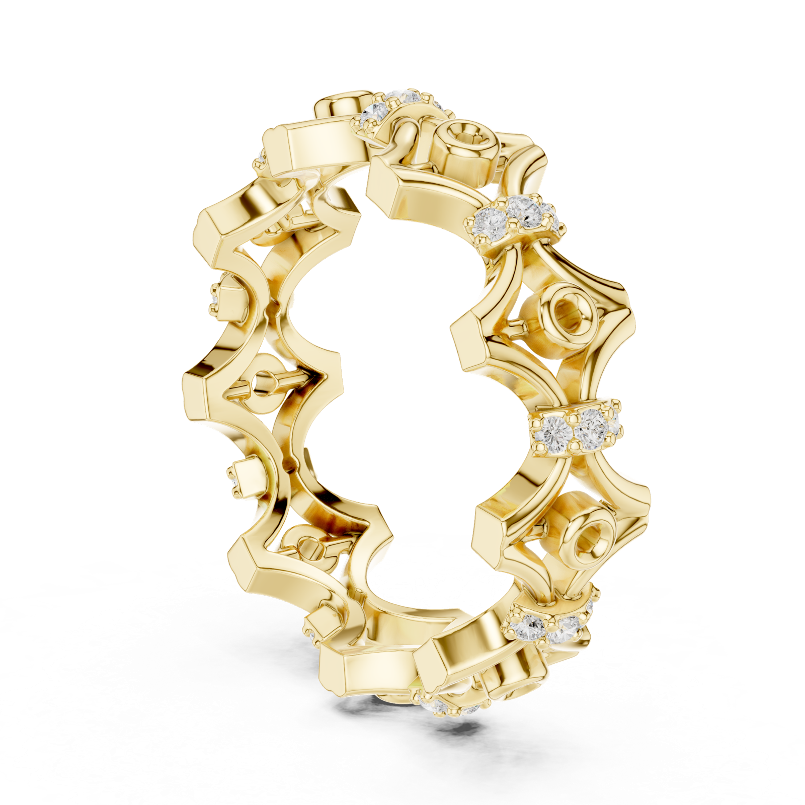 Gold Ring R47, Yellow Gold, view 1