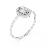Gold Ring HLR-203, White Gold, view 2