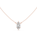 Gold Jewelry DDPO-001, Marquise center stone, Rose Gold, view 4