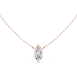 Gold Jewelry DDPO-001, Marquise center stone, Rose Gold, view 4