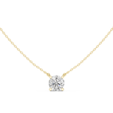 Gold Jewelry DDPO-001, Round center stone, Yellow Gold, view 4