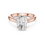Gold Jewelry L36-18, Oval center stone, Rose Gold, view 4