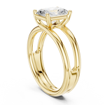 Gold Jewelry L36-9, Radiant center stone, Yellow Gold, view 1