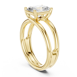 Gold Jewelry L36-9, Radiant center stone, Yellow Gold, view 1