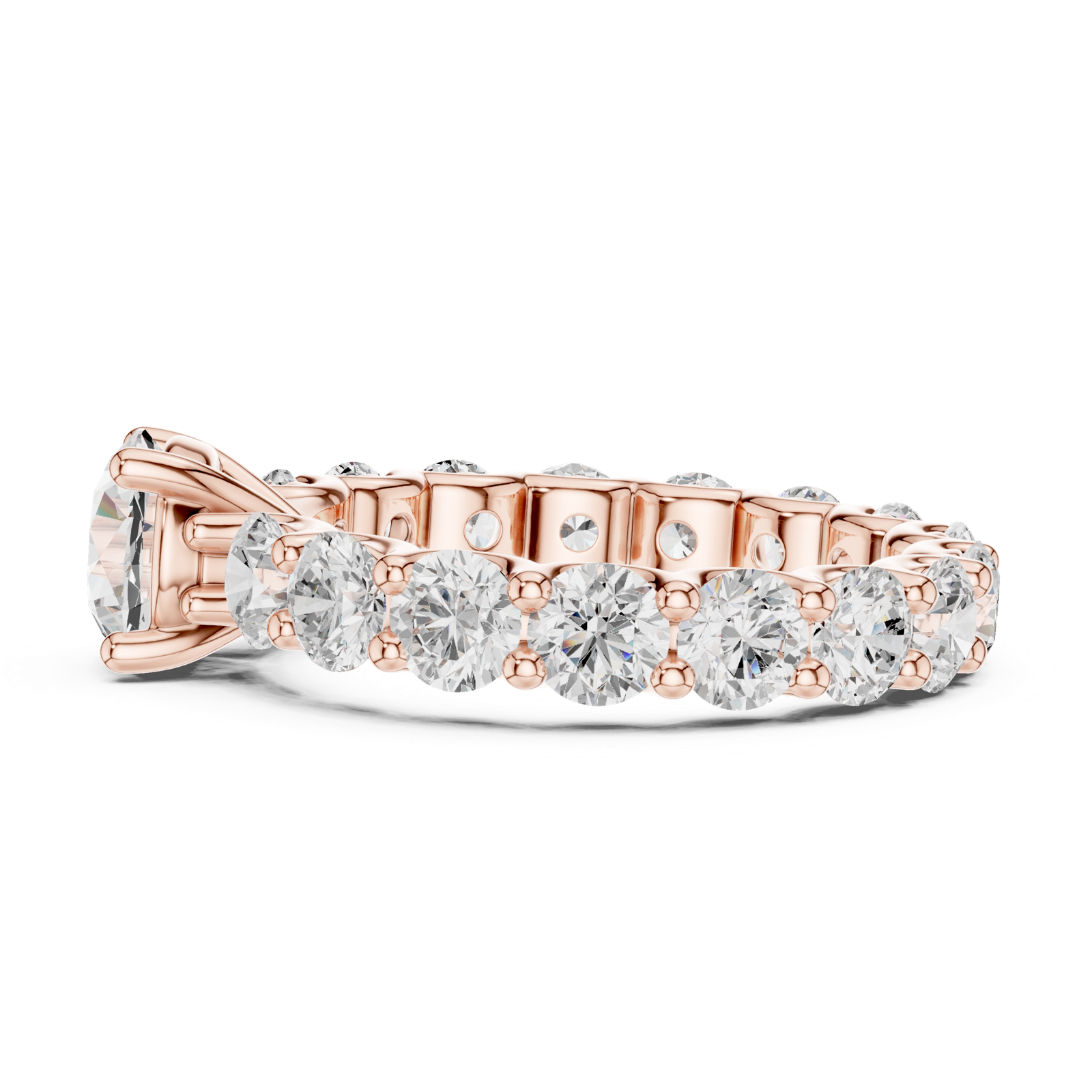 Gold Ring DDLR-656, Rose Gold, view 3