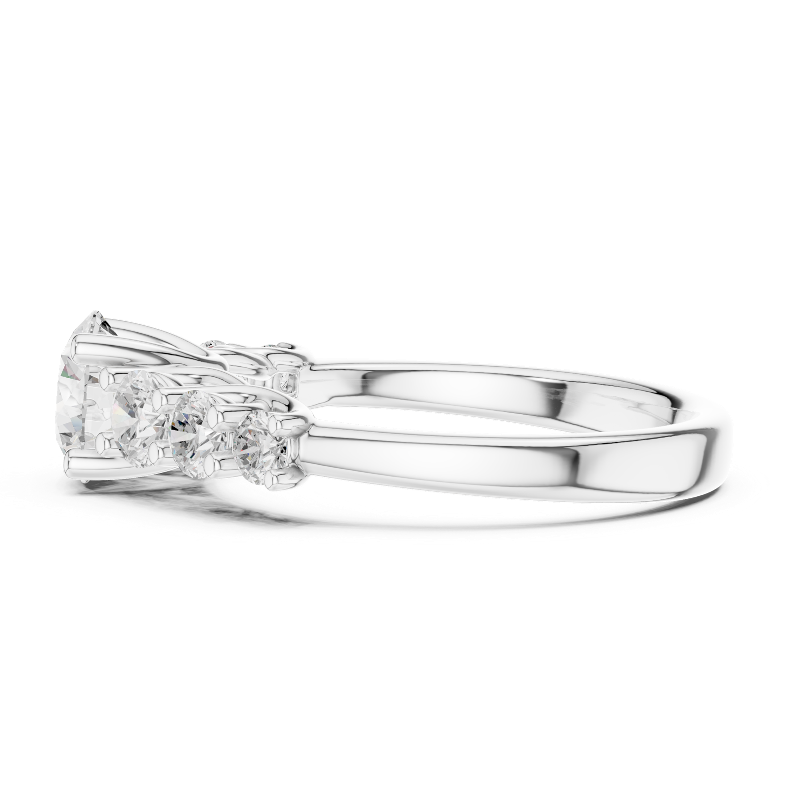 Gold Ring DDLR-681, White Gold, view 3