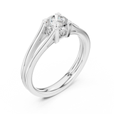 Gold Ring DDLR-545, White Gold, view 2