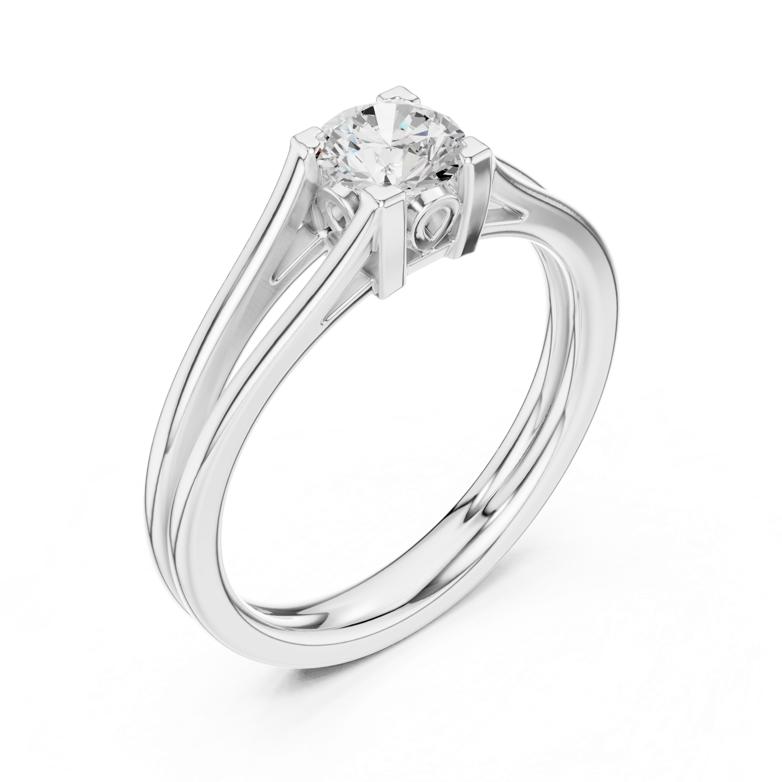 Gold Ring DDLR-545, White Gold, view 2