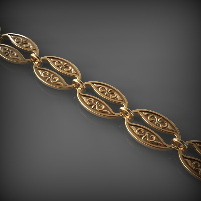 14K Solid Gold Men's Chain Necklace, Yellow Gold