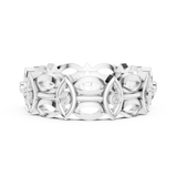 Gold Ring R46, White Gold, view 3