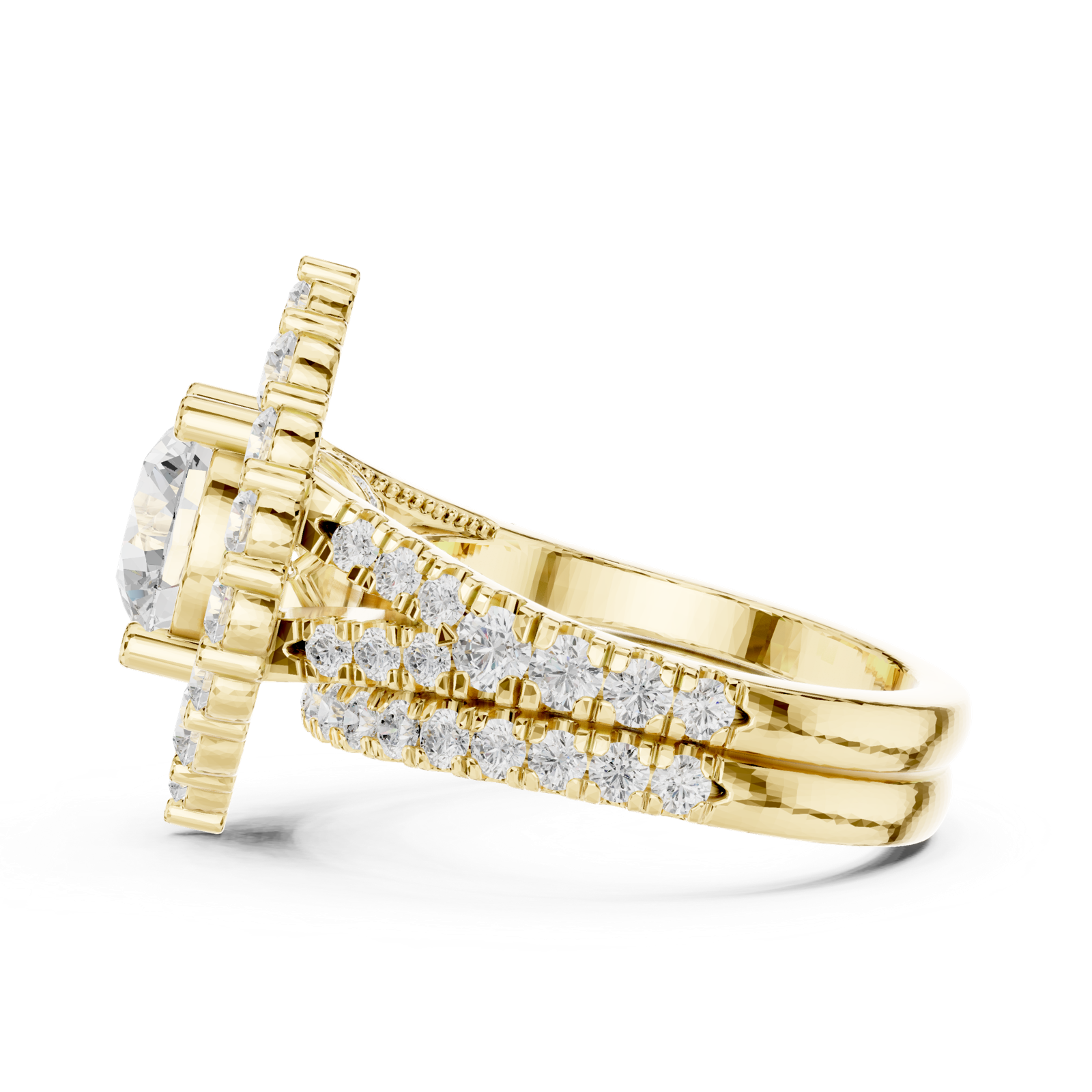 Gold Ring DDLR-297, Yellow Gold, view 3