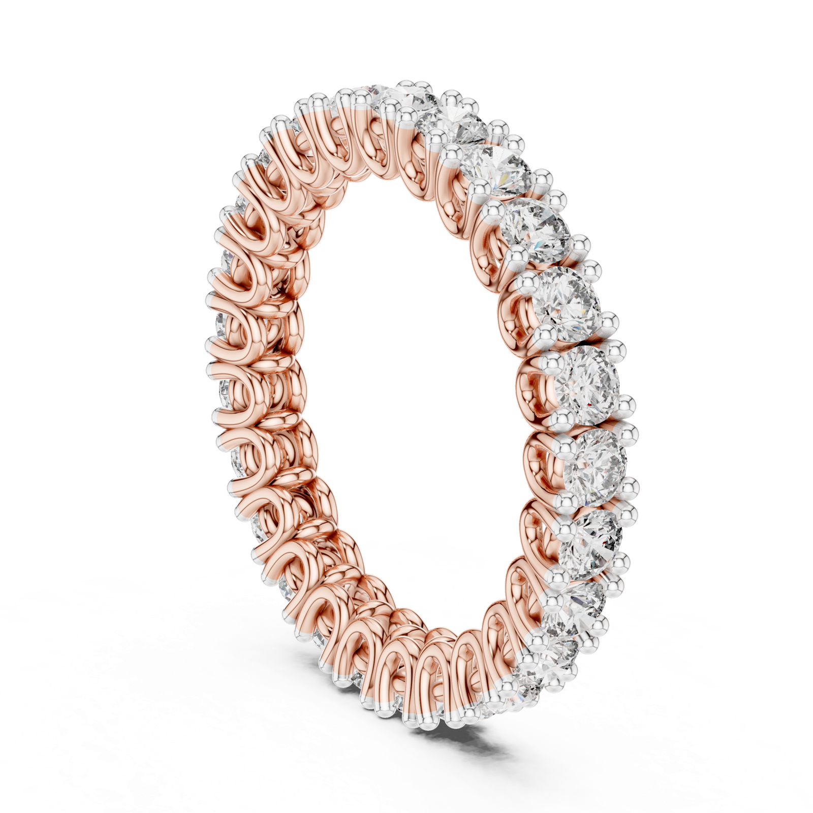 Gold Ring 12-10008@L, Rose Gold, view 1